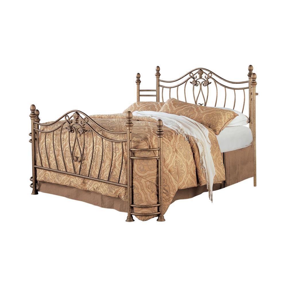 Sydney Eastern King & Queen Bed Antique Brushed Gold