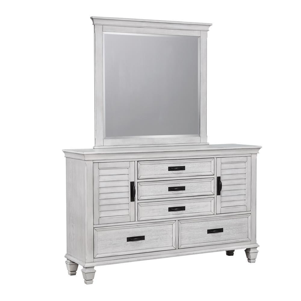 Franco Rectangular Dresser Mirror Antique White - Joseph's Furniture (East Orange, NJ)