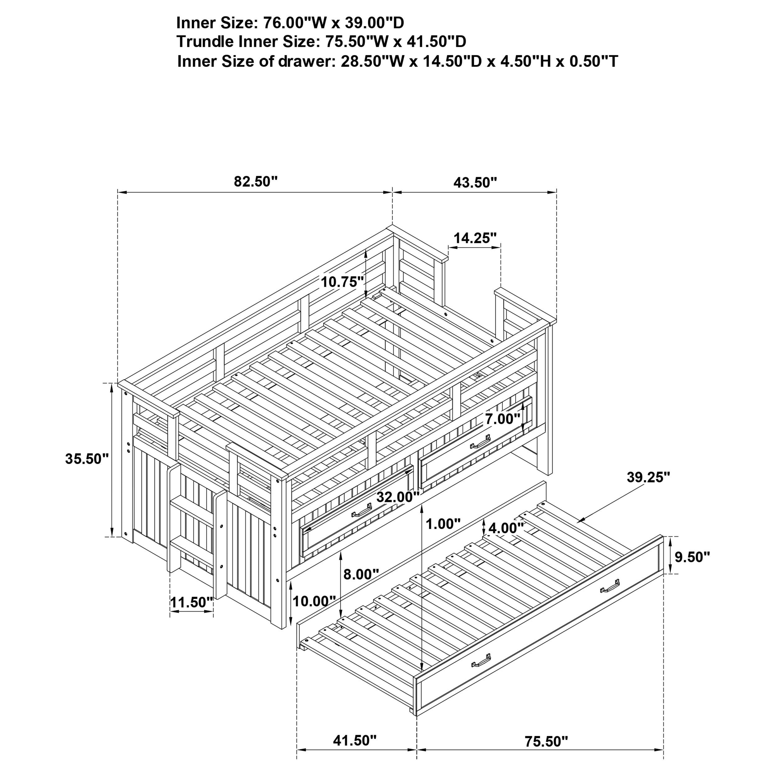 Carlsbad Captains Bed with Trundle