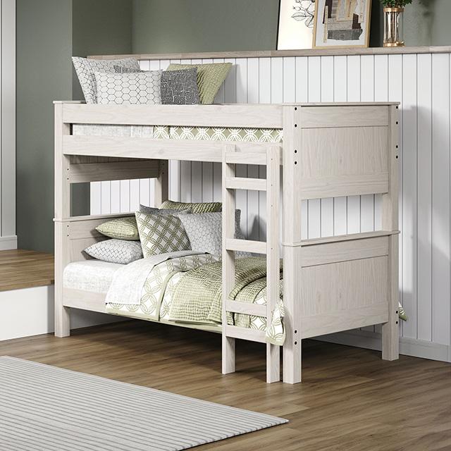 Albani Twin/Twin Post Bunkbed - Joseph's Furniture (East Orange, NJ)