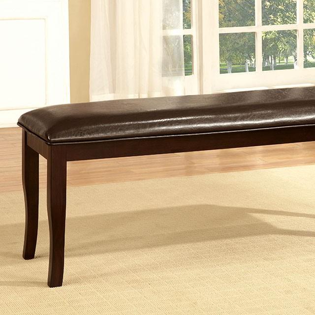 Woodside Dark Cherry/Espresso Bench - Joseph's Furniture (East Orange, NJ)