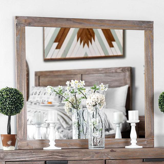 Wynton Weathered Light Oak Mirror - Joseph's Furniture (East Orange, NJ)