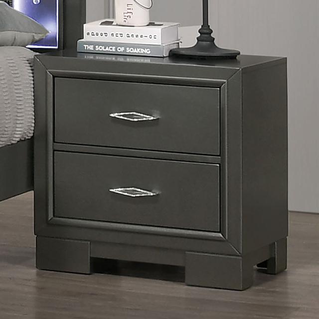 ALISON Night Stand, Dark Walnut - Joseph's Furniture (East Orange, NJ)