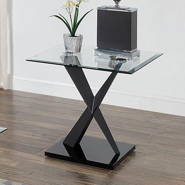 XANTHUS End Table, Black - Joseph's Furniture (East Orange, NJ)