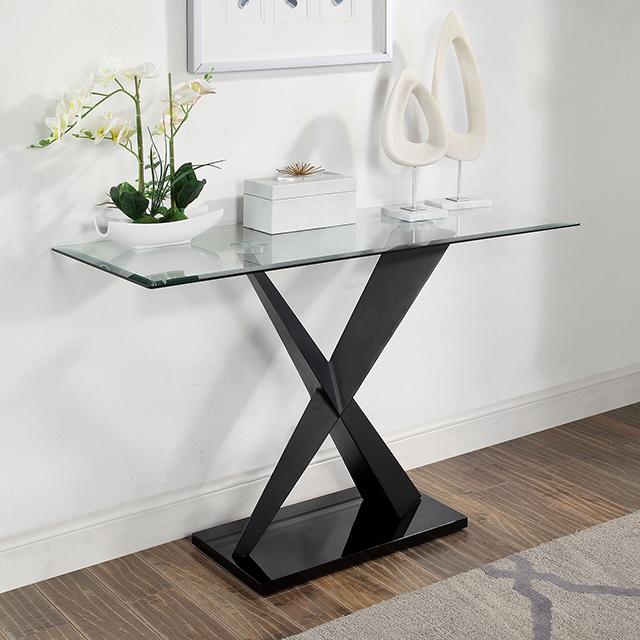 XANTHUS Sofa Table, Black - Joseph's Furniture (East Orange, NJ)