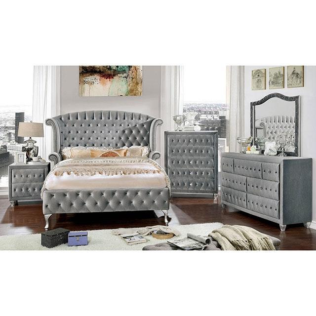 Alzir Bed Grey & Blue - Joseph's Furniture (East Orange, NJ)