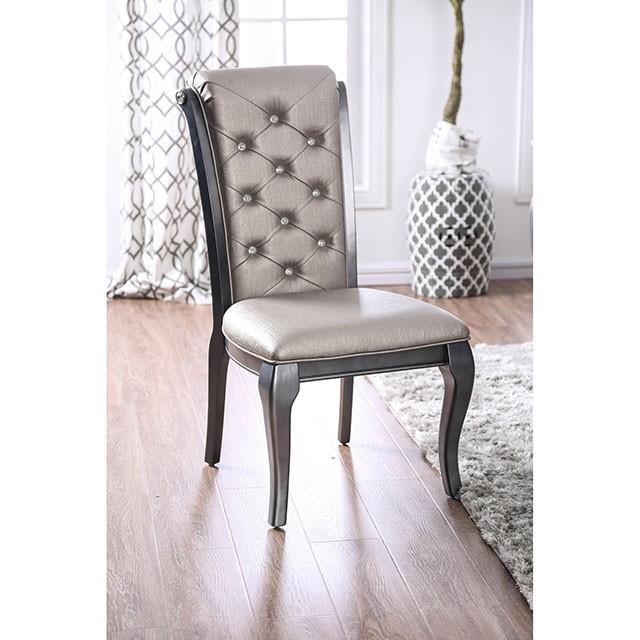 Amina Gray Side Chair (2/CTN) - Joseph's Furniture (East Orange, NJ)