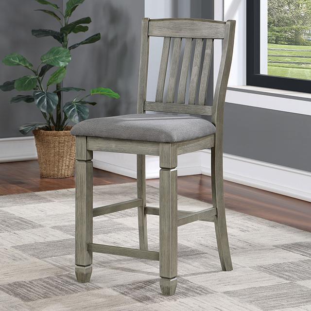 ANAYA Counter Ht. Chair (2/CTN), Gray/Lt. Gray - Joseph's Furniture (East Orange, NJ)