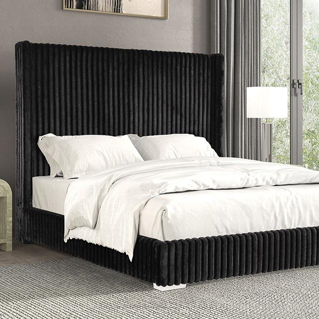 Cadwell Bed Black, Grey, Pink & White - Joseph's Furniture (East Orange, NJ)