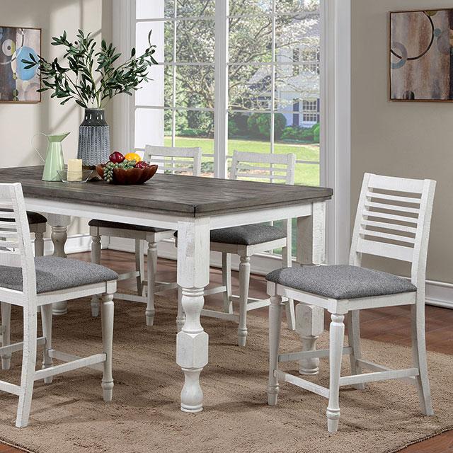 Calabria 7 Pc Counter Ht Table Set - Joseph's Furniture (East Orange, NJ)