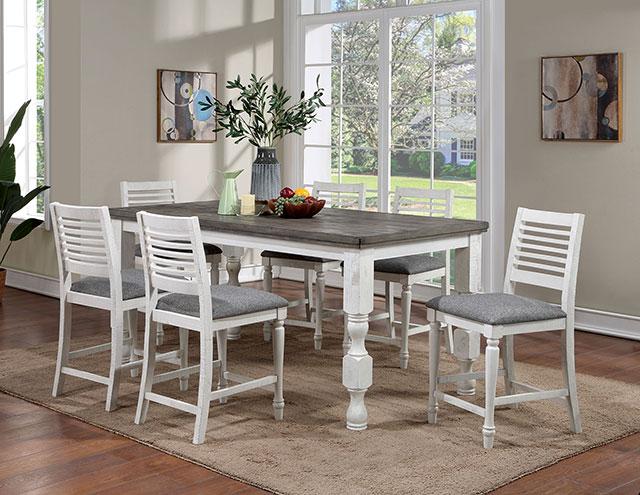 Calabria 7 Pc Counter Ht Table Set - Joseph's Furniture (East Orange, NJ)