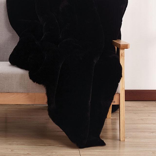 Caparica Black Throw, Black - Joseph's Furniture (East Orange, NJ)