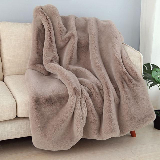 Caparica Blush Throw, Blush - Joseph's Furniture (East Orange, NJ)