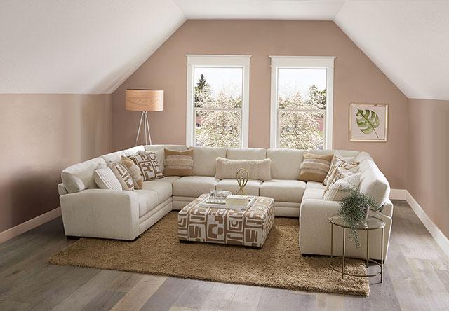 CARLETON Sectional, Ivory/Tan - Joseph's Furniture (East Orange, NJ)