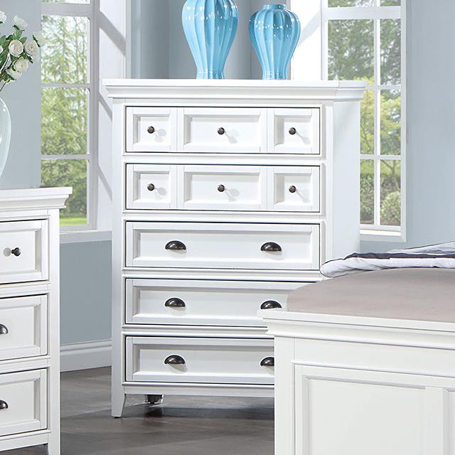 CASTILE Chest, White - Joseph's Furniture (East Orange, NJ)