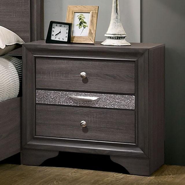 Chrissy Gray Night Stand - Joseph's Furniture (East Orange, NJ)