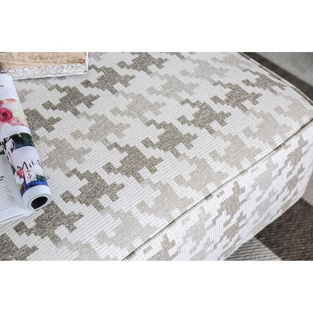 Christine Light Gray/Pattern Ottoman - Joseph's Furniture (East Orange, NJ)