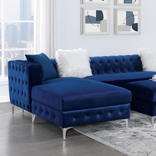 CIABATTONI Sectional, Navy - Joseph's Furniture (East Orange, NJ)