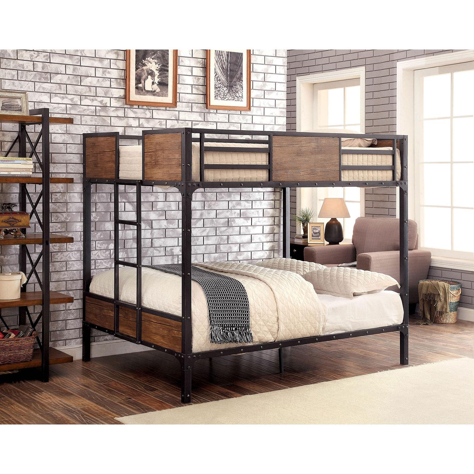 CLAPTON Black Full/Full Bunk Bed - Joseph's Furniture (East Orange, NJ)
