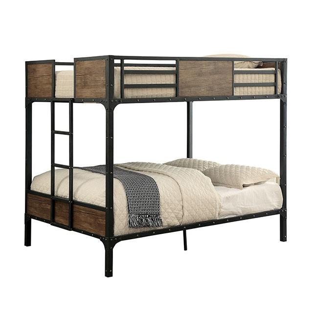 CLAPTON Black Full/Full Bunk Bed - Joseph's Furniture (East Orange, NJ)