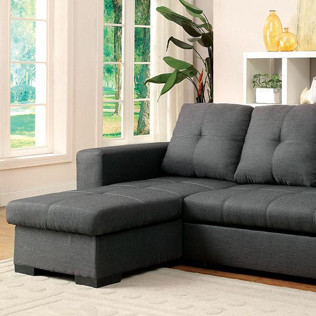 DENTON Sectional, Gray - Joseph's Furniture (East Orange, NJ)