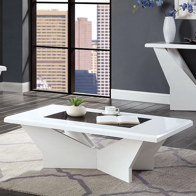 DUBENDORF Coffee Table, White - Joseph's Furniture (East Orange, NJ)