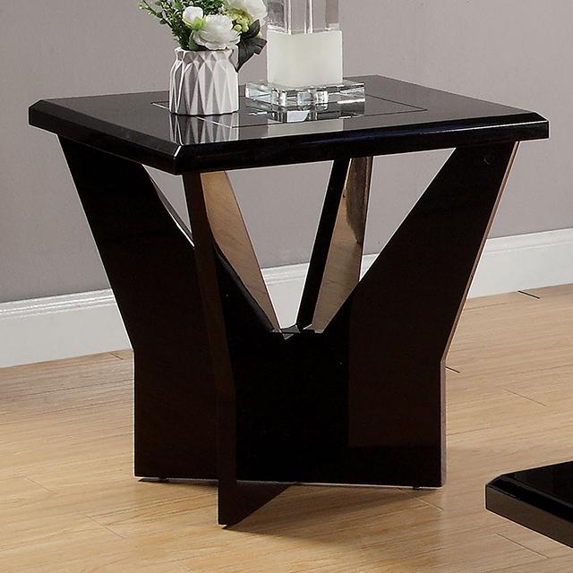 DUBENDORF End Table, Black - Joseph's Furniture (East Orange, NJ)