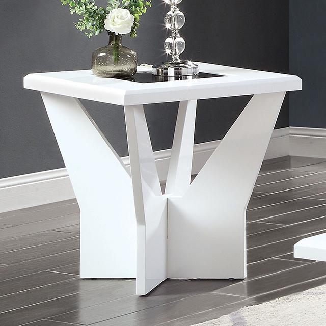 DUBENDORF End Table, White - Joseph's Furniture (East Orange, NJ)