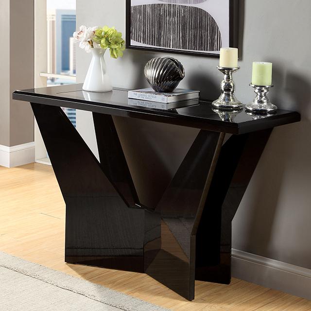 DUBENDORF Sofa Table, Black - Joseph's Furniture (East Orange, NJ)