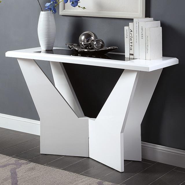 DUBENDORF Sofa Table, White - Joseph's Furniture (East Orange, NJ)