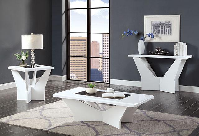 DUBENDORF Sofa Table, White - Joseph's Furniture (East Orange, NJ)