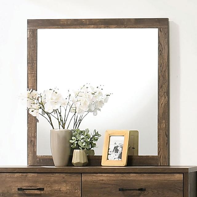 DUCKWORTH Mirror, Light Walnut - Joseph's Furniture (East Orange, NJ)