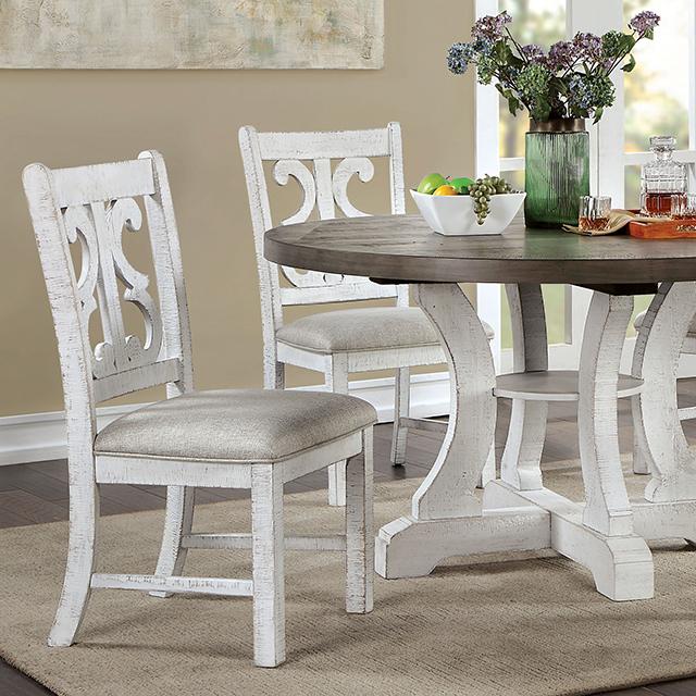 AULETTA Round Dining Table, Gray - Joseph's Furniture (East Orange, NJ)