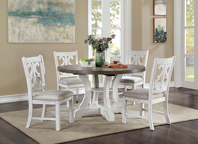 AULETTA Round Dining Table, Gray - Joseph's Furniture (East Orange, NJ)