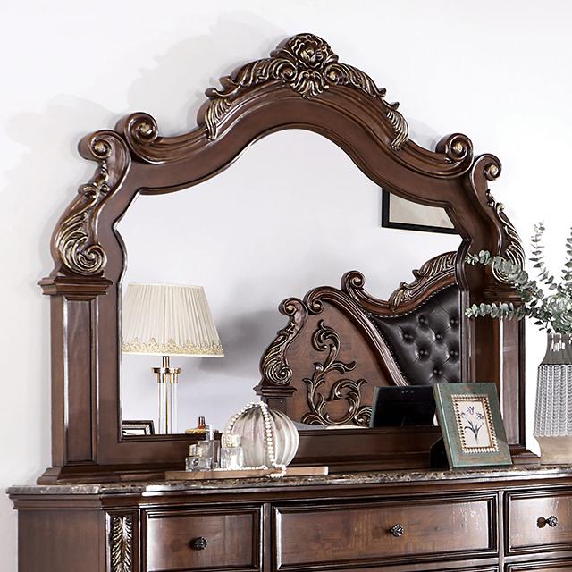 ESPARANZA Mirror, Brown Cherry - Joseph's Furniture (East Orange, NJ)
