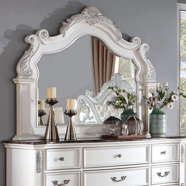 ESPARANZA Mirror, Pearl White - Joseph's Furniture (East Orange, NJ)