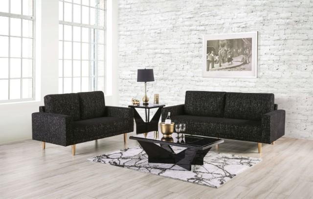 ELVERUM Loveseat, Black - Joseph's Furniture (East Orange, NJ)