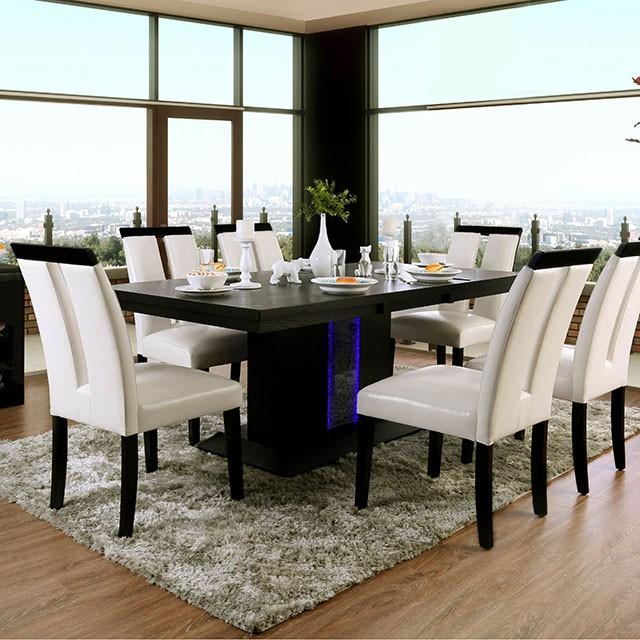 Evangeline Black/Beige Dining Table - Joseph's Furniture (East Orange, NJ)