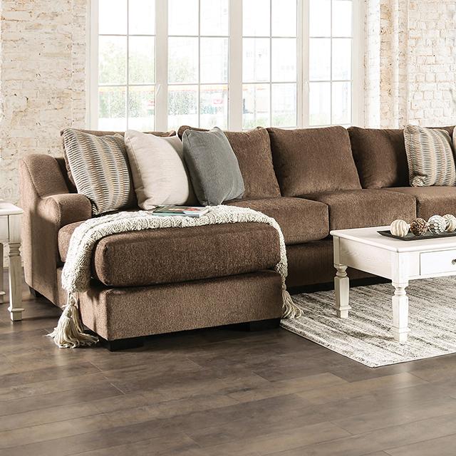FARRINGDON Sectional, Brown - Joseph's Furniture (East Orange, NJ)