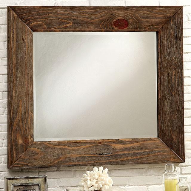 COIMBRA Rustic Natural Tone Mirror - Joseph's Furniture (East Orange, NJ)