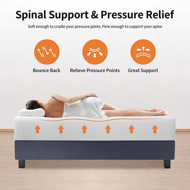 Forsythia 12" E.King Green Tea Gel Memory Foam - Joseph's Furniture (East Orange, NJ)