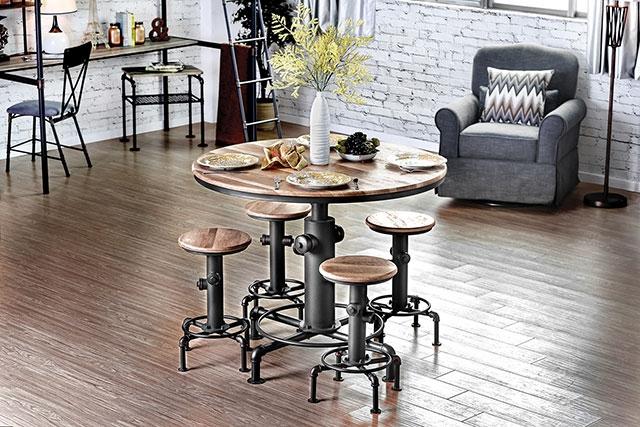 Foskey Antique Black Counter Ht. Chair (2/CTN) - Joseph's Furniture (East Orange, NJ)