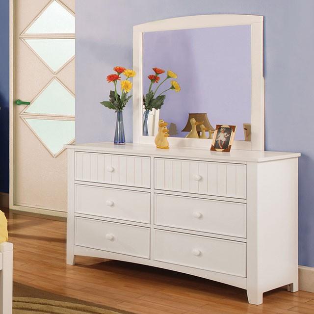 Corry White Mirror - Joseph's Furniture (East Orange, NJ)