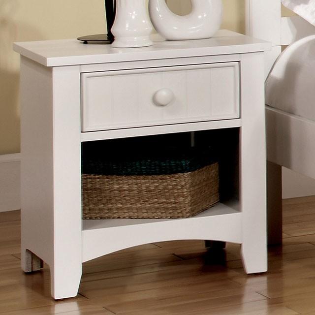 Corry White Night Stand - Joseph's Furniture (East Orange, NJ)