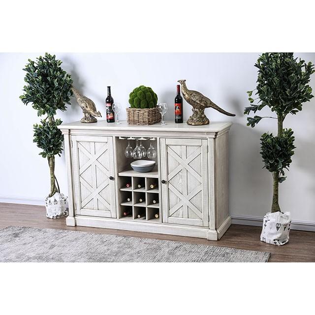 Georgia Antique White/Gray Server - Joseph's Furniture (East Orange, NJ)