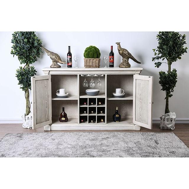 Georgia Antique White/Gray Server - Joseph's Furniture (East Orange, NJ)