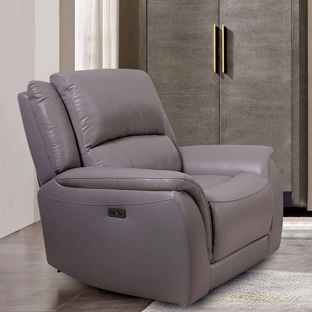 GORGIUS Power Recliner, Light Gray - Joseph's Furniture (East Orange, NJ)