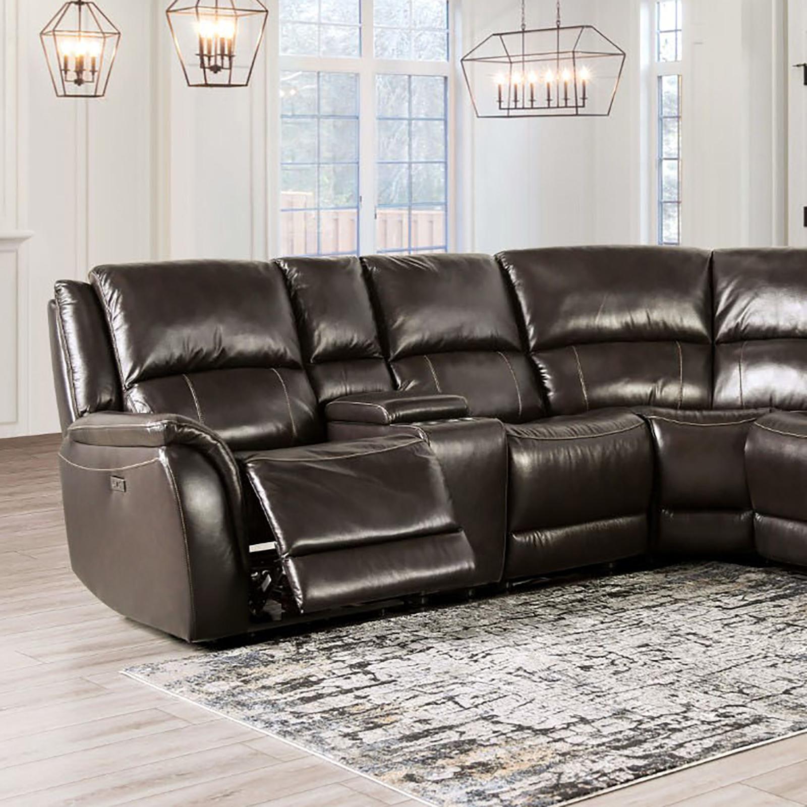GORGIUS Power Sectional, Espresso - Joseph's Furniture (East Orange, NJ)