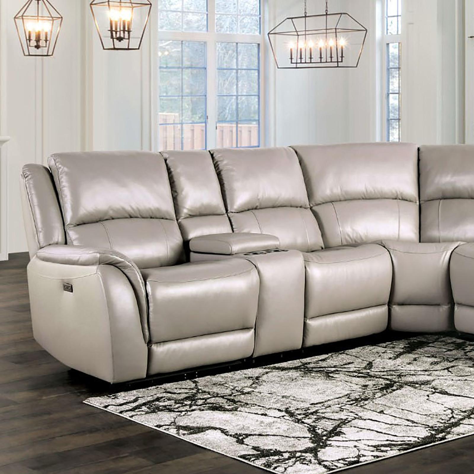 GORGIUS Power Sectional, Light Gray - Joseph's Furniture (East Orange, NJ)