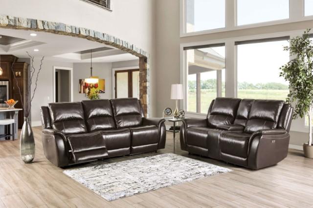 GORGIUS Power Loveseat, Espresso